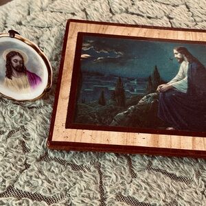 Jesus Limoge Mini Plate France Miniature &  Picture